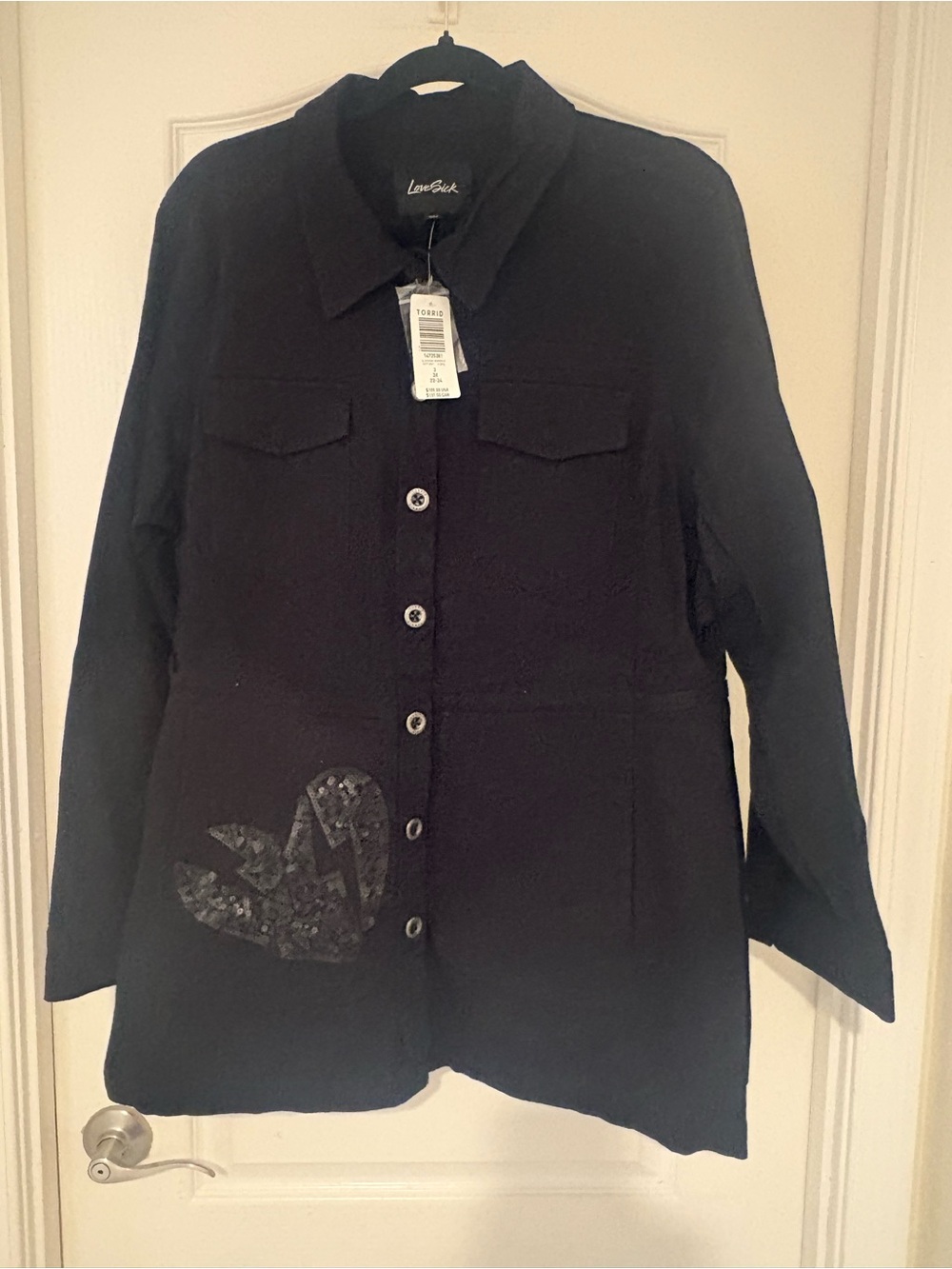 Torrid 3X Black Button-Front Women's Jacket